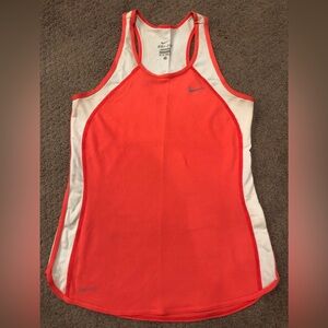 Nike Dri Fit Racer Back Tank Top Womens Size XS Running Workout Neon orange/pink